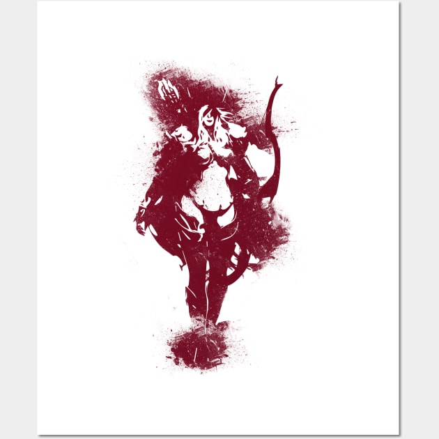 Dark Lady - Red v2 Wall Art by Scailaret